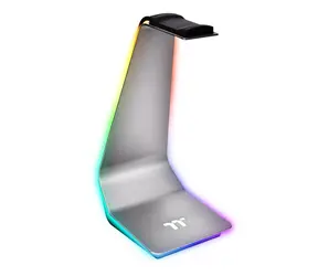 THERMALTAKE Agent HS1 RGB šedá / Stojan na sluchátka / 2x USB-A / 3.5mm jack / RGB