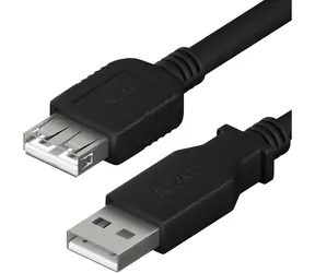 YENKEE YCU 014 BK Prodlužovací kabel USB-A (M) - USB-A (F) 1.5m černá 