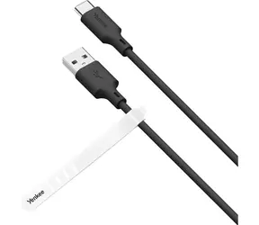 YENKEE YCU 315 BK SILIC Kabel USB-A (M) - USB-C (M) 1.5m černá / 15W