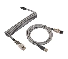 YENKEE YCU COIL GY Krouceny kabel USB-A (M) - USB-C (M) 5m šedá