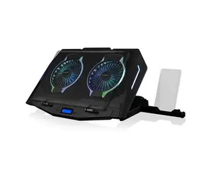 MODECOM Silent Fan CF21 černá / chladicí podložka na notebook do 21" / 2x 125mm ventilátor 