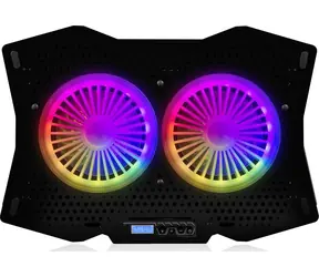 MODECOM Silent Fan CF18 černá / chladicí podložka na notebook do 18" / 2x 115mm ventilátor 