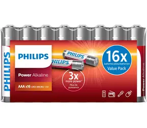 Philips baterie Power alkaline LR03P16F/10 AAA - 16 ks