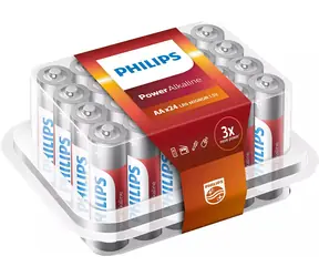 Philips baterie Power Alkaline LR6P24P/10 AA - 24 ks
