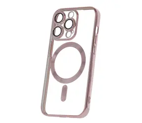 CPA Mag Color Chrome Silikonové TPU pouzdro pro Apple iPhone 15 Pro růžovo-zlatá