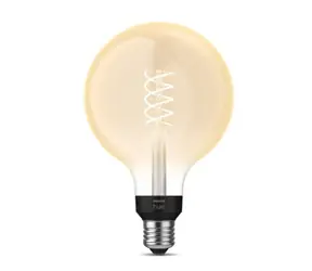 Philips Hue White Filament Globe large G125 DIM E27 7W / chytrá LED žárovka / 550 lm / 2100 k / IP20 / stmívatelná  