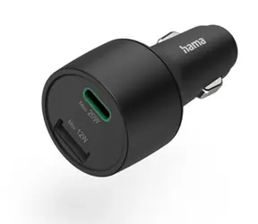 Hama 201690 Nabíječka do vozidla USB-C & USB-A černá / 32W / PD / QC