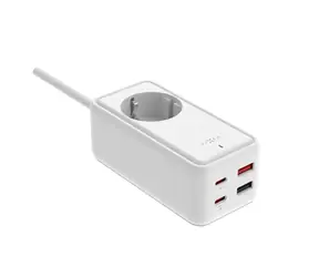 FIXED Charging Strip PD 65W 1.5m bílá / Síťový prodlužovací adaptér / 2x USB-C a 2x USB GaN III  
