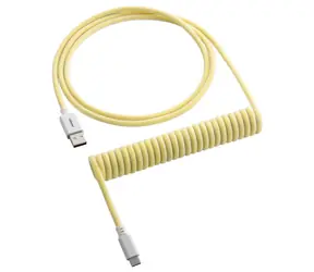 CableMod Classic Coiled Keyboard Cable USB-C - USB-A 1.5m Lemon Ice / Kabel pro klávesnici