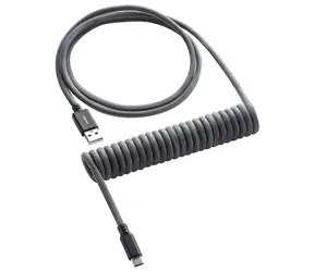 CableMod Classic Coiled Keyboard Cable USB-C - USB-A 1.5m Carbon Grey / Kabel pro klávesnici