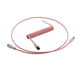 CableMod PRO Coiled Keyboard Cable USB-C - USB-A 1.5m Orangesicle / Kabel pro klávesnici