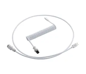 CableMod PRO Coiled Keyboard Cable USB-C - USB-A 1.5m Glacier White / Kabel pro klávesnici