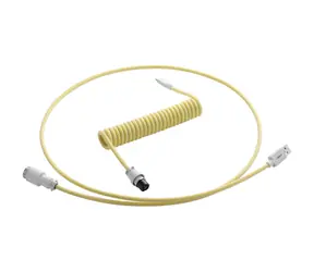 CableMod PRO Coiled Keyboard Cable USB-C - USB-A 1.5m Lemon Ice / Kabel pro klávesnici