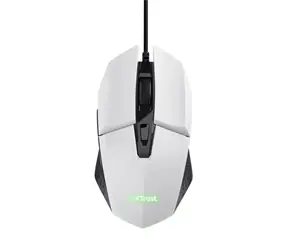 Trust GTX 109 Felox bílá / Herní myš / optická / 6400 DPI / 6 tlačítek / USB-A 