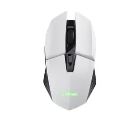 Trust GXT 110 Felox bílá / Bezdrátová herní myš / optická / 4800 DPI / 6 tlačítek / RF 2.4GHz  
