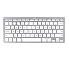 Trust BASICS stříbrná / Bezdrátová klávesnice / membránová / Bluetooth / US Layout