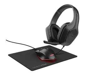 Trust GXT790 Tridox 3v1 černá / Herní sada / myš & sluchátka & podložka