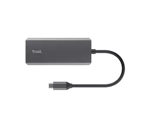 Trust Dalyx 6v1 USB-C stříbrná / USB hub / 2x USB-A 3.2 / 2x USB-C 3.2 / HDMI 2.0 / RJ-45