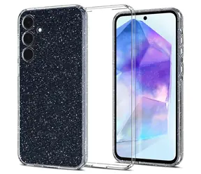 Spigen Liquid Crystal Glitter ochranný kryt pro Samsung Galaxy A55 čirá