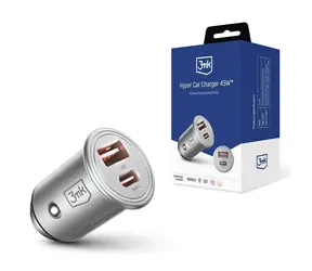 3mk Hyper Car Charger 45W - nabíječka do auta / 1x USB + 1x USB-C (PD)