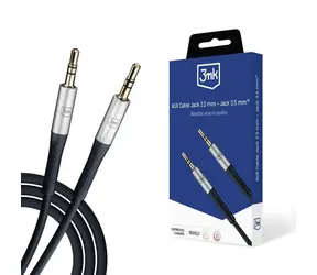 3mk audio kabel 3.5 mm jack - 3.5 mm jack černá / délka 1 m