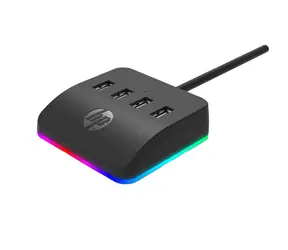 HP DHC-CT120 černá / USB hub / RGB / 4x USB-A 3.0