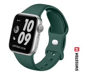 SWISSTEN Silikonový řemínek pro Apple Watch 42/44/45/49mm zelená