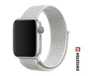 SWISSTEN Nylonový řemínek pro Apple Watch 38/40/41mm bílá