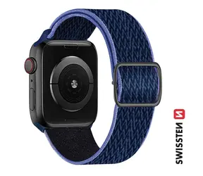 SWISSTEN Nylonový řemínek se sponou pro Apple Watch 38/40/41mm modro-fialová