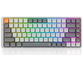 Redragon K652 Azure šedá / Bezdrátová herní klávesnice / mechanická / spínače red / USB / RF 2.4 GHz / Bluetooth / US