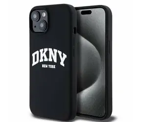 DKNY Liquid Silicone Arch Logo MagSafe Zadní Kryt pro Apple iPhone 13 černá