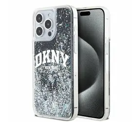 DKNY Liquid Glitter Arch Logo Zadní Kryt pro Apple iPhone 12/12 Pro černá