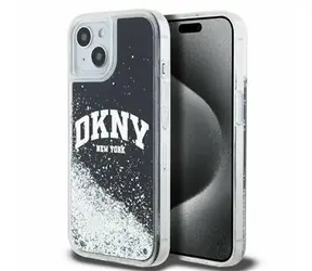 DKNY Liquid Glitter Arch Logo Zadní Kryt pro Apple iPhone 11 černá