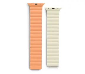 Hama Fantastic Feel Magnetický řemínek pro Apple Watch 38/40/41 mm oranžovo-béžová