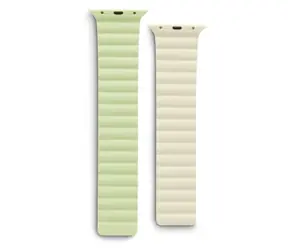 Hama Fantastic Feel Magnetický řemínek pro Apple Watch 42/44/45/49 mm zeleno-béžová