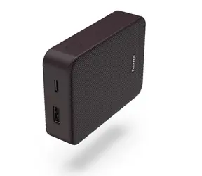 Hama Colour 10 černo-fialová / Powerbanka / 10000 mAh / 1x USB-C / 1x USB-A / 5V / 3A
