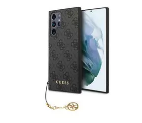 Guess 4G Charms Zadní Kryt pro Samsung Galaxy S24 Ultra Grey