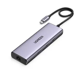 UGREEN CM511 USB Hub 5v1 USB-C šedá / 3x USB 3.2 Gen 1 / 1x HDMI 2.0 / 1x čtečka SD & TF / 1x USB-C (PD)