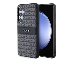 DKNY PC/TPU Repeat Pattern Tonal Stripe Zadní Kryt pro Samsung S24 Black