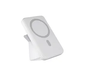 Epico Mag+ Stand Bezdrátová power banka 7000mAh bílá / 1x USB-C / 1x Lightning