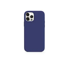 Epico Silikonový kryt pro iPhone 12 Pro Max modrá / s podporou uchycení MagSafe 