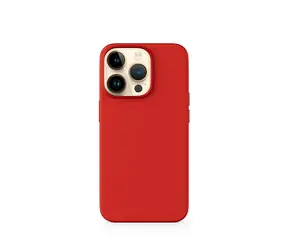 Epico Silikonový kryt pro iPhone 14 tmavě-červená / s podporou uchycení MagSafe