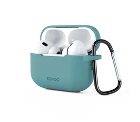 Epico Silikonové pouzdro pro Airpods Pro 2 zelená / s karabinou