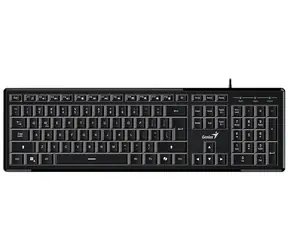 GENIUS Slimstar 820 černá / Drátová klávesnice / podsvícená / Copilot / USB / CZ+SK layout