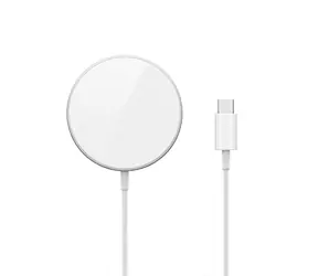 Epico Mag+ Bezdrátová hliníková nabíječka s podporou uchycení MagSafe stříbrná / 15W