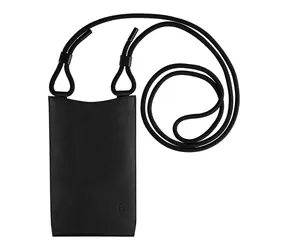 FIXED Verona Taštička přes rameno s kapsou pro mobilní telefony do 7" černá / černá šňůrka