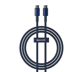 Baseus Tungsten Gold Kabel USB-C na USB-C 1m modrá / 2x USB-C (M) / 100W