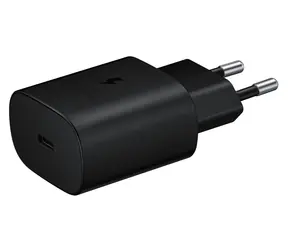 SAMSUNG Napájecí adaptér s rychlonabíjením (25W) bez kabelu černá - krabička / USB-C / 3A 
