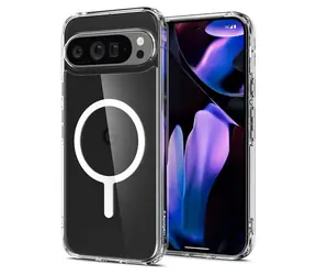 Spigen Ultra Hybrid OneTap Metal Ring MagSafe ochranný kryt pro Google Pixel 9 Pro XL čirá