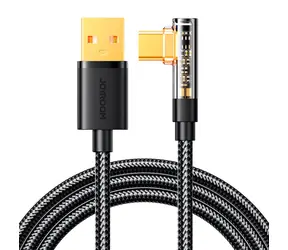Joyroom S-UC027A6 Úhlový nabíjecí kabel USB-A (M) - USB-C (M) 3A 1.2m černá 